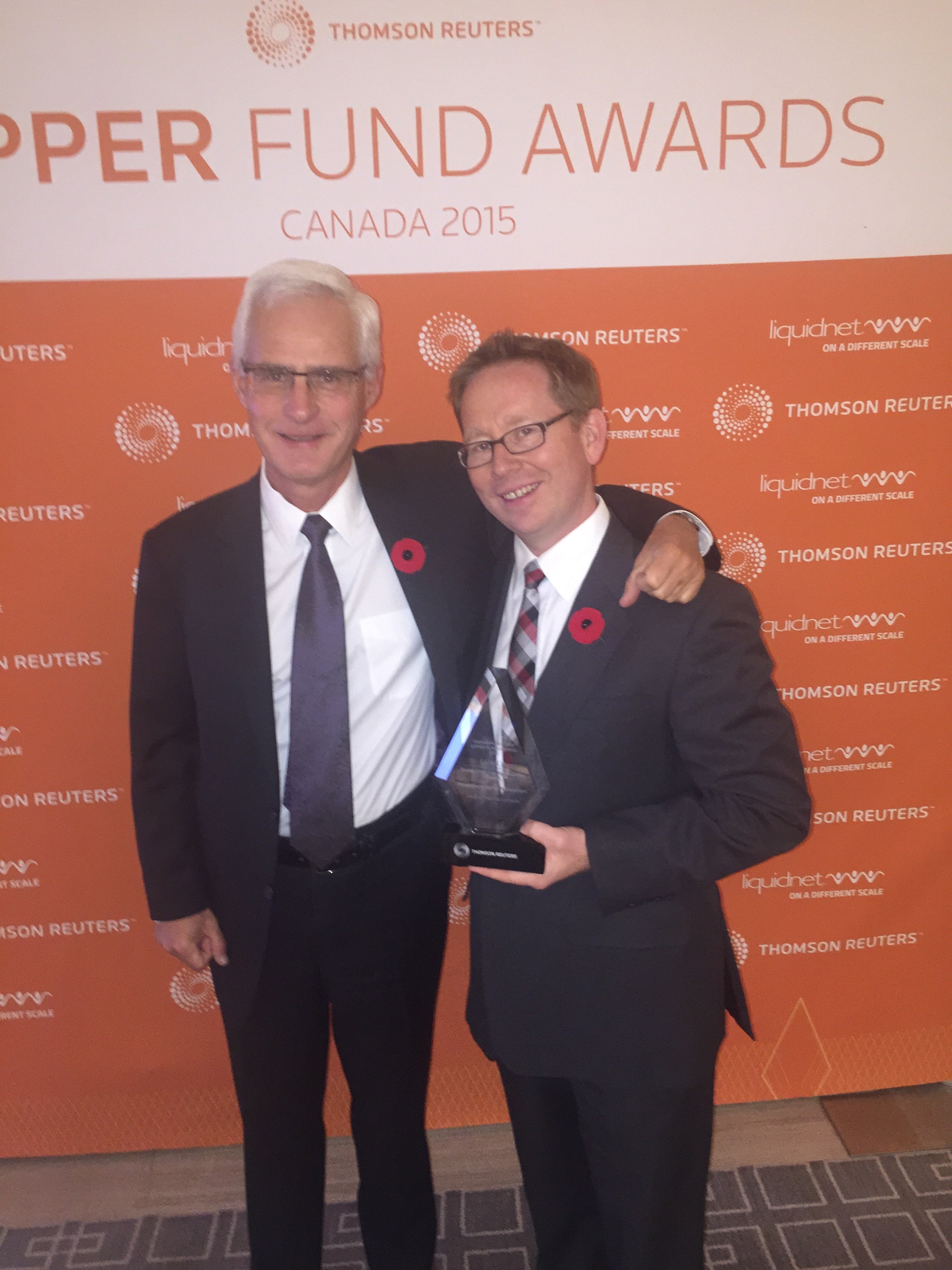 Pender Wins Lipper Fund Award 2015 - David Barr and Kelly Edmison